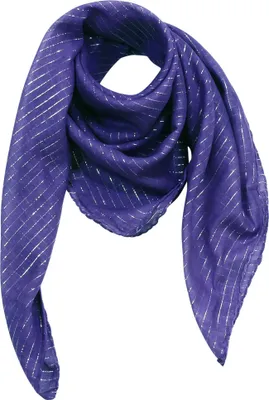 Produktbild von Baumwolltuch blau-ultramarin Lurex silber quadratisches Tuch