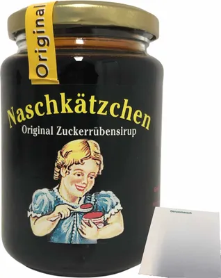 Produktbild von Naschkätzchen Zuckerrübensirup (450g Glas) + usy Block