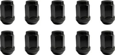 Immagine prodotto di 10x Dado ruota M12x1,25 collare conico chiuso 60° nero 34 mm | chiave 19 mm compatibile con Smart Forfour 1 454
