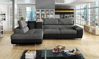 Produktbild von MIRJAN24 Ecksofa Cotere, Eckcouch mit Schlaffunktion und Bettkasten, L-Form Sofa vom Hersteller, Wohnlandschaft  (Soft 011 + Lux 06 + Soft 011, Seite: Links)