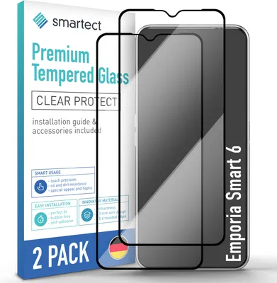 A product package for screen protectors, with two screen protectors shown.