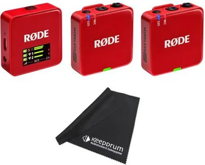 Produktbild von Rode Mikrofon-Funksystem Wireless GO Gen 3 Rot mit Tuch