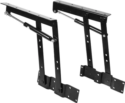 Produktbild von 2 Stück Lift Up Top Salontisch Mechanismus Feder-Scharnier Hardware Fitting Tisch Scharnier Für Möbelzubehör - Multifunktionale Pneumatische Gasfeder Lift Unterstützung - Salontisch Mechanismus und Möbelzubehör
