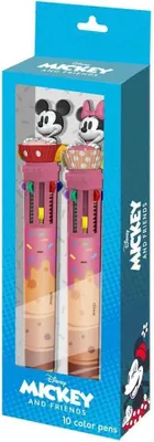Obrázek produktu pro Desetibarevné biro Mickeyho a Minnie v balení po 2 kusech
