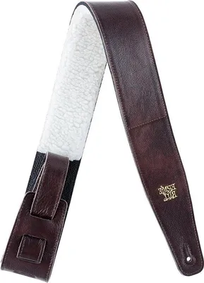 Produktbild von Leather Gürtel mit Füllung aus Pelz - Kastanienfarbe