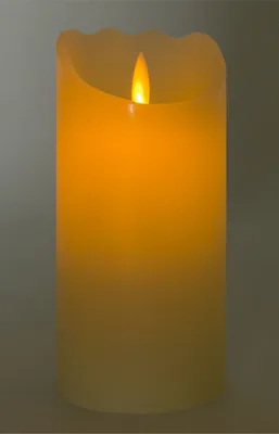 Image de Bougie de cire LED flamme dansante 17,5x8cm avec minuterie Stumpe Dekokerze Adventskerze