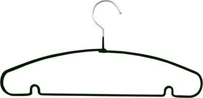 Productafbeelding van Metalen kleerhangers met kunststofcoating - Zwart, 10 stuks