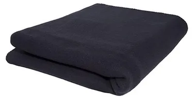 Produktbild von L-Merch - Decke, Fleece, Unifarben LT1254 (150 cm x 120 cm) (Schwarz)