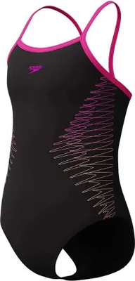 Immagine prodotto di Costume da bagno Speedo in plastisol con spalline sottili e taglio a V, nero, 15-16 anni, ragazza, nero, 15-16 anni