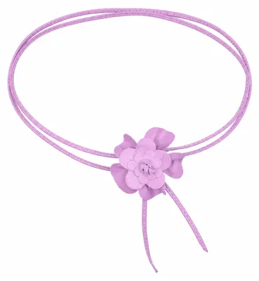 Produktbild von Bindegürtel Blüte Lederband mit echt Leder Blüte von collezione alessandro