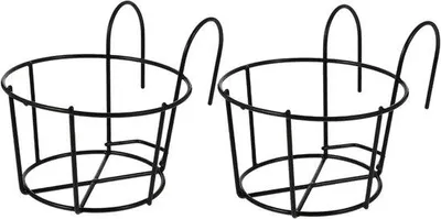 Image de 2 supports muraux pour plantes avec fixation au mur et au plafond