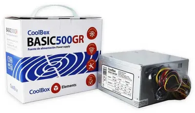 Obrázek produktu pro CoolBox Basic 500GR, 500 W, 100 - 240 V, 50 Hz, 5 A, +12V,+3.3V,+5V,+5Vsb,-12V, 80 W