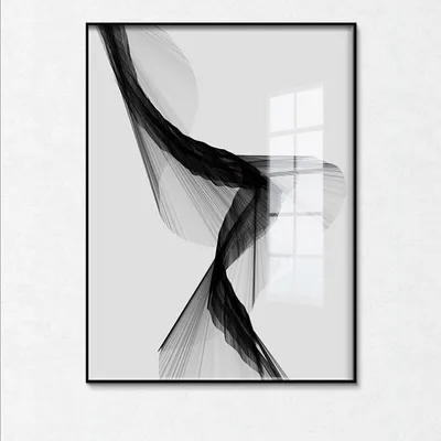Produktbild von TPFLiving Kunstdruck LW-49 (OHNE RAHMEN) Poster - Leinwand - Wandbild - Hochauflösender Giclée-Druck, langlebig und hochwertig - Nordic Art - Abstrakte Linien - Bilder Wohnzimmer -  - Größe: 40x60cm