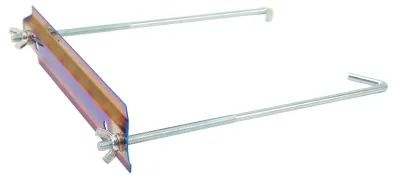 Image de Kit de fixation de batterie : barre transversale universelle en acier inoxydable avec tiges de support de 22 cm, couleur bleu brûlé