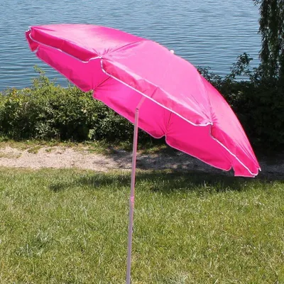 Produktbild von Sonnenschirm 052 bordeaux 1,75 m; Höhe 2,0 m Strandschirm