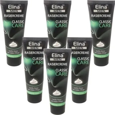 Produktbild von 6x75 ml Rasiercreme Elina classic Sanfte Rasur mit milder Pflege