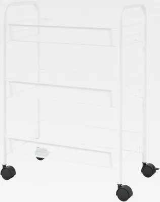 Produktbild von Küchenwagen 3 Etagen Rollwagen Servierwagen Küchentrolley Abräumwagen Haushaltwagen Beistellwagen Etagenwagen Weiß 46x26x64cm Eisen