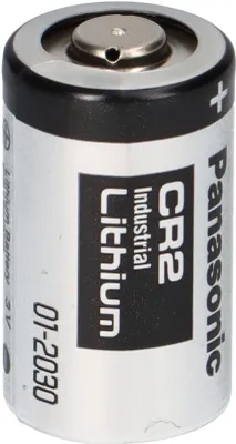 A single Panasonic CR2 Lithium 3V battery is shown against a white background.