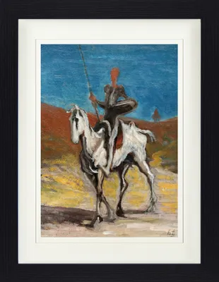 Produktbild von Honoré Daumier Gerahmtes Bild Mit Edlem Passepartout | Wand-Bilder | Im Bilderrahmen - Don Quichotte Und Sancho Pansa, 1868 (40 x 30 cm)