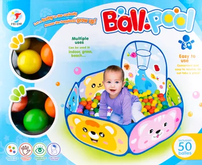 Produktbild von Bällebad | mit  Spielbällen | ab 3 Jahre | 120 x 120 x 60 cm | Zoo