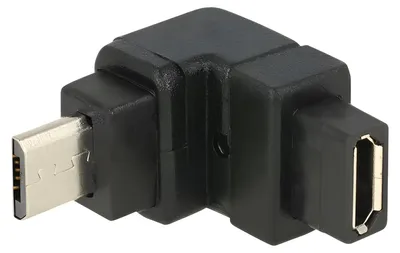 Produktbild von DELOCK Adapter USB 2.0 Micro-B St > Bu gewinkelt oben