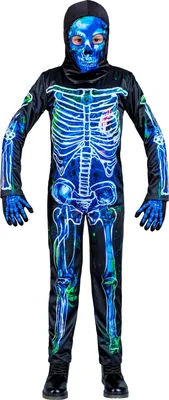 Produktbild von Overall Verseuchtes Skelett blau Halloween, Groesse:140