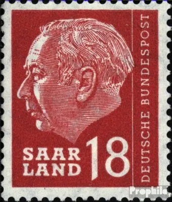 Produktbild von Briefmarken Saarland 1957 Mi 389 gestempelt Bundespräsident Heuss (I)