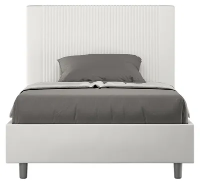 Immagine prodotto di Letto 1 Piazza e Mezzo 120x200 cm con Rete e Contenitore Goya Bianco