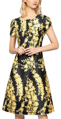 Produktbild von APART Fashion Damen Printed Dress Partykleid, per Pack Mehrfarbig (midnightblue-