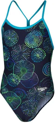 Immagine prodotto di Costume da bagno Speedo per bambine, modello ECO+ ALLOV VBACK, colore blu navy, taglia 11-12 anni