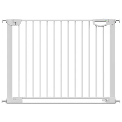Produktbild von GEUTHER Easylock Flat Step Treppen- & Türschutzgitter | Weiß | 104 –111 cm | Ohne Bohren | Flacher Trittbalken | Auto-Close | DIN EN 1930:2011