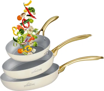 Produktbild von Keramikpfanne Pfannenset Pfanne 3TLG Bratpfanne Ø20/24/28cm,Induktion für alle Herdarten