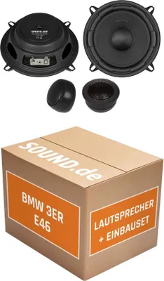 Produktbild von Lautsprecher Boxen Einbaupaket vorne Crunch DSX5.2E passend für BMW 3er E46 + Compact | 2x Tief-Mitteltöner 2x Hochtöner 4x Frequenzweiche