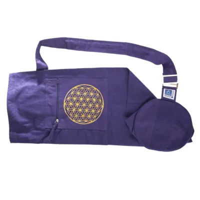 Produktbild von Yoga Tasche - mit Blume des Lebens lila