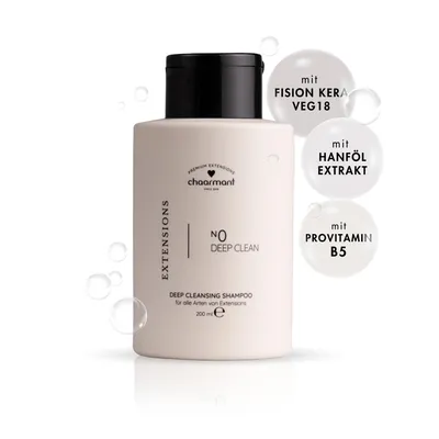 Produktbild von chaarmant Extensions Tiefenreinigungs Shampoo 200 ml – N0 Deep Cleansing für Extensions & Eigenhaar