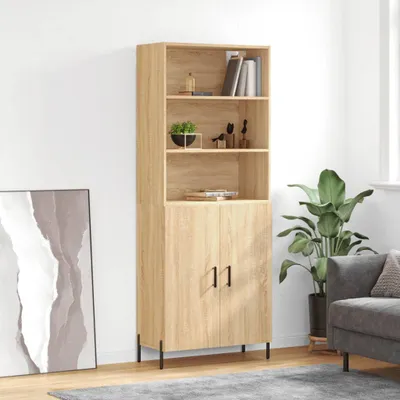Produktbild von vidaXL Highboard Sonoma-Eiche 69,5x34x180 cm Holzwerkstoff