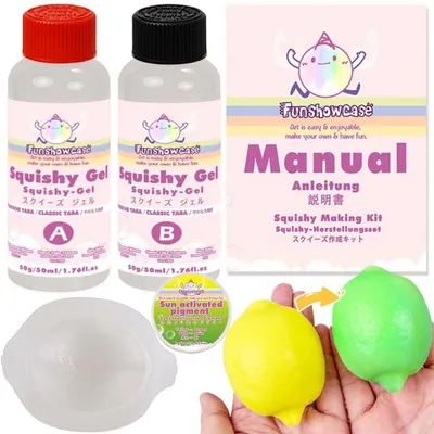 Obrázok produktu pre Sada na výrobu squishy citrónu, mení farbu, obsahuje silikónovú formu a pigmentový prášok
