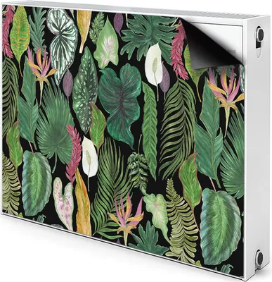 Produktbild von Magnet Heizkörper Heizkörper-Abdeckung Heizkörperabdeckung 110x60 cm - Tropisch, Blätter