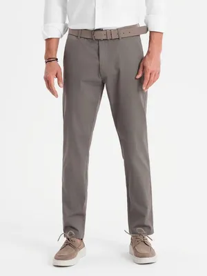 Productafbeelding van Ombre heren chino, regular fit, met fijne structuur, grijs, maat XL