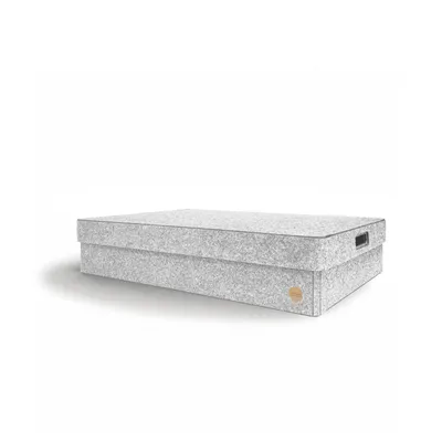 Produktbild von Aufbewahrungsbox CLASSIC Filz 65 x 48 x 14 cm mit Deckel in hellgrau meliert