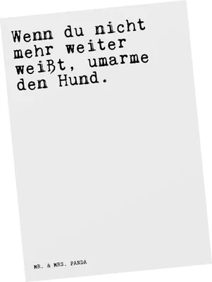 Produktbild von Mr. & Mrs. Panda Postkarte Wenn du nicht mehr... - Weiß - Geschenk, Zitat, Sprüche, Spruch, Ansichtskarten, Postkarten, Ansichtskarte, Fotokarte, Herrchen, Grußkarte