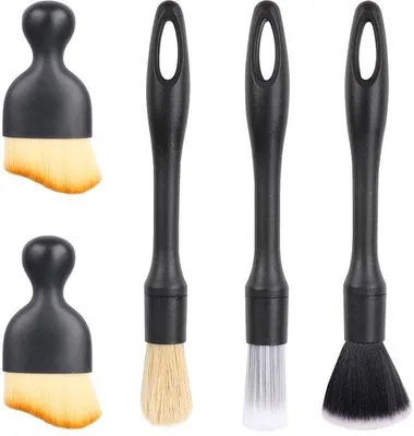 Zdjęcie produktu dla Zestaw szczotek do czyszczenia samochodu, 5 sztuk, szczotka do usuwania kurzu, miękka szczotka, narzędzia do czyszczenia wnętrza samochodu