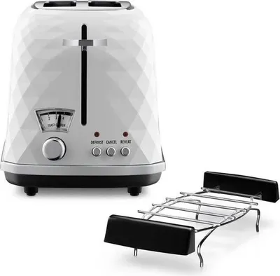 Obrázek produktu pro De’Longhi CTJ 2103.W, 2 krajíců, Černá, Bílá, Plast, 900 W, 220 - 240 V, 50 - 60 Hz