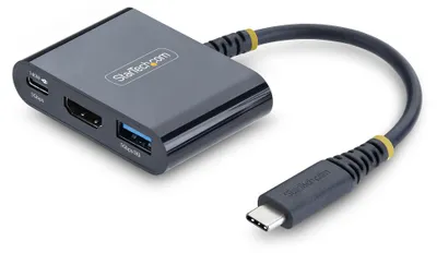 Obrázok produktu pre StarTech.com 168B-USBC-MULTIPORT, Kábel, USB 3.2 Gen 1 (3.1 Gen 1) Type-C, 140 W, Čierna, 5 Gbit/s, 4K Ultra HD