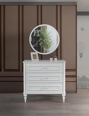 Obrázok produktu pre Komody do detskej izby Drevo Moderný dizajn Príborník  biely nábytok