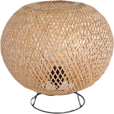 Obrázek produktu pro Stolní lampa ve stylu boho s bambusovým stínidlem, E27, přírodní