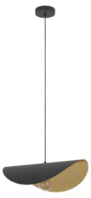 Obrázek produktu pro Černá závěsná lampa Saceda, zlatá barva, průměr 53 cm