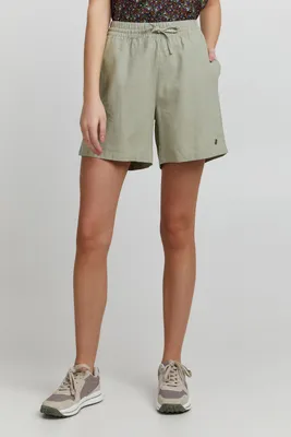 Produktbild von OXMO OXAlgea Damen Chino Shorts aus Leinenmix Bermuda Kurze Hose