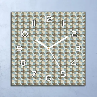 Produktbild von Deko Glasuhr Wanduhr 30x30 Abstrakt Muster Quarz Küchenuhr Bürouhr