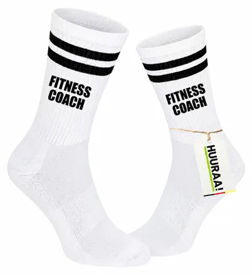 Produktbild von Huuraa Uni Socken Fitness Coach Training 37/41 Black Baumwolle Tennissocken Geschenkidee